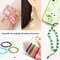 1280pcs 6mm Glass Beads for Bracelets, Bracelet Making Kit 24 Style Crystal Beads for Jewelry Making Round Beads DIY Crafts with Spacer Beads Charms Accessories